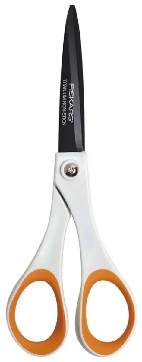 Fiskars Non Stick Knutselschaar 18cm - Wit/Oranje