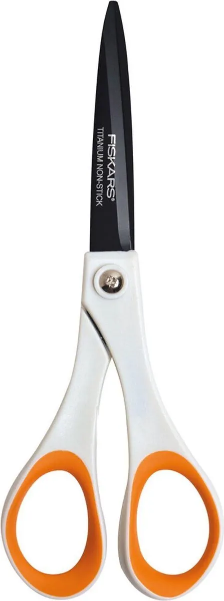 Fiskars Non Stick Knutselschaar 18cm - Wit/Oranje