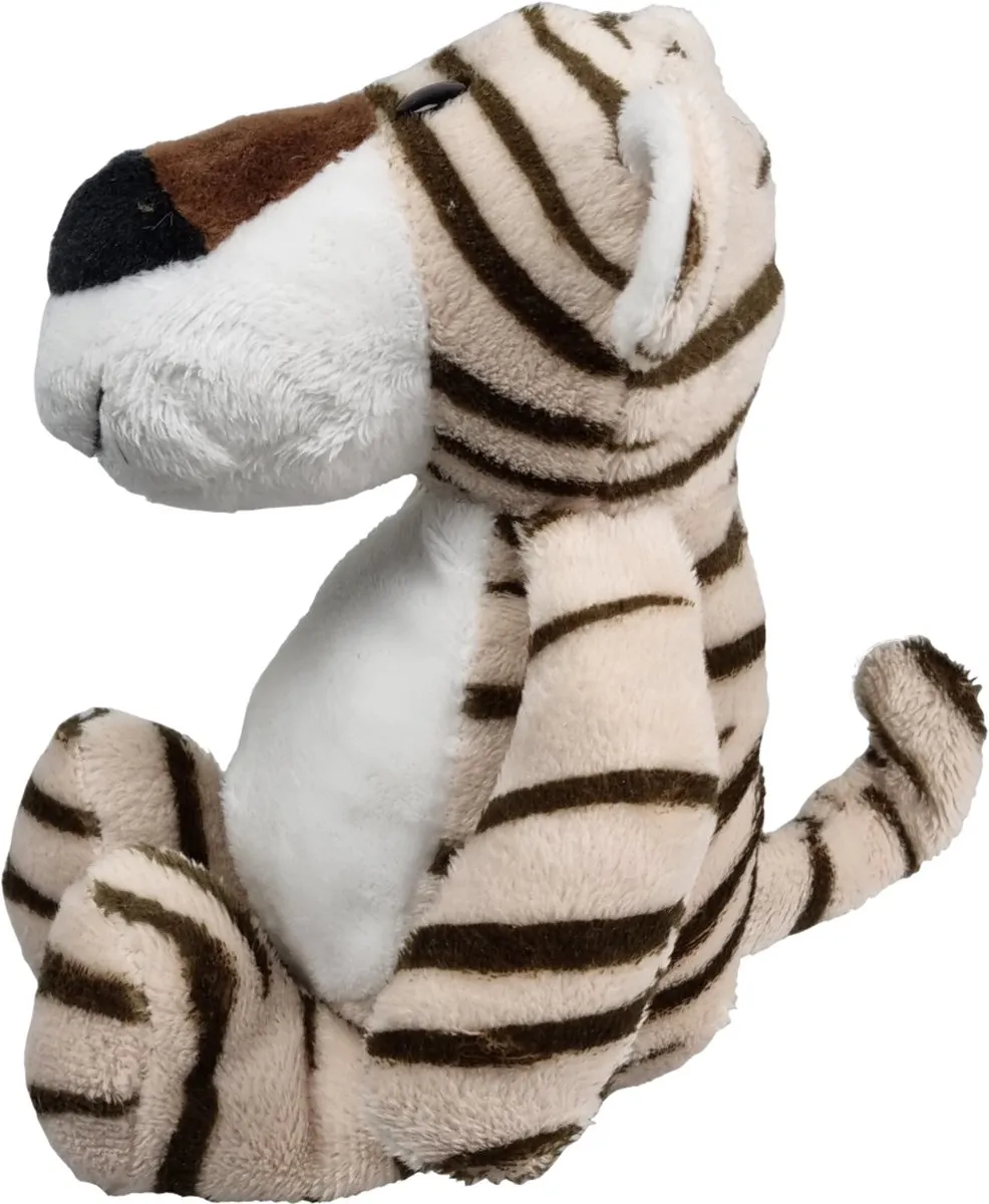 Unitoys Zittende Tijger Knuffel - 21cm - Grijs