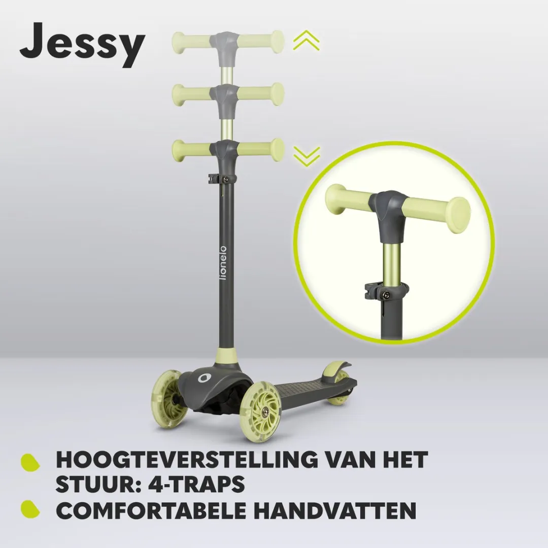 Lionelo Jessy Kinderstep 3 Wielen - Max 50kg - Roze - afbeelding 6 van 6