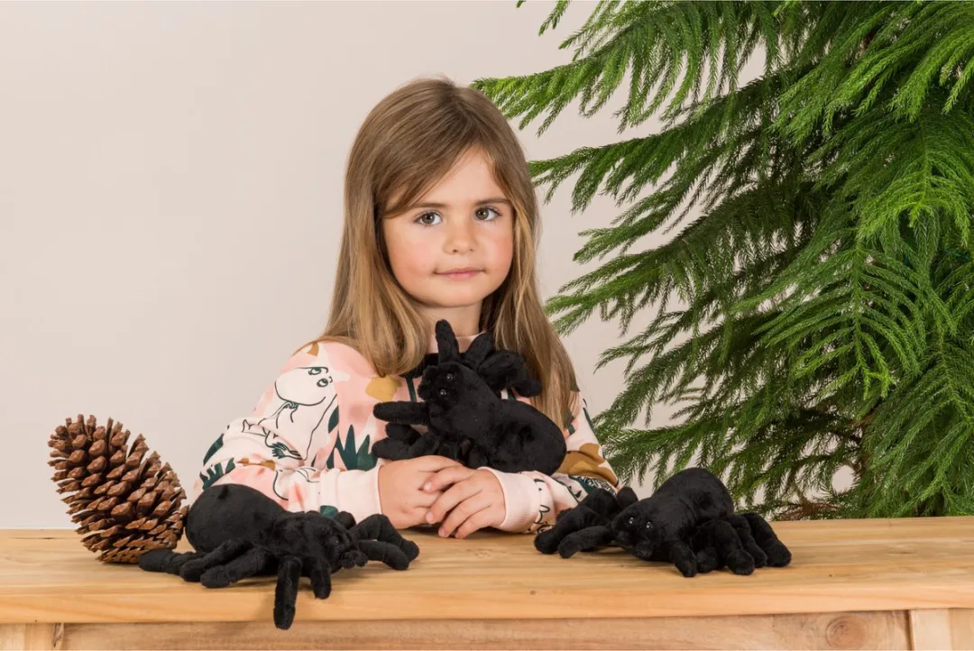 Teddy Hermann Vogelspin Knuffel - Zwart 16cm