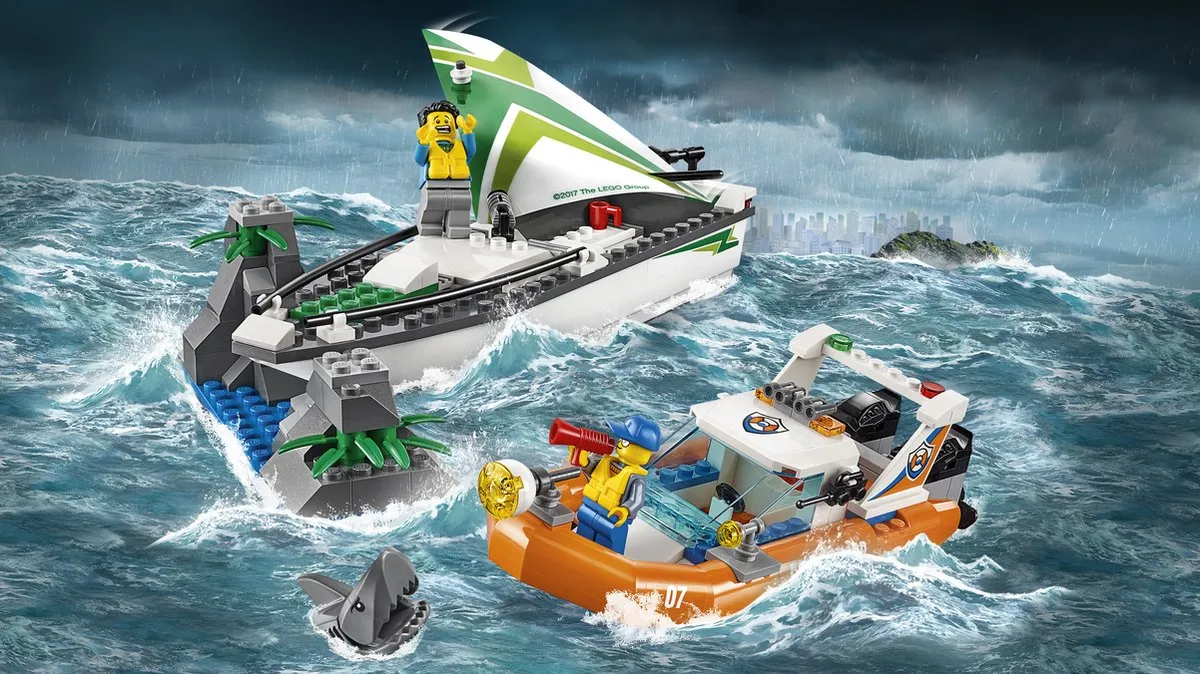 LEGO City Reddingsactie Zeilboot 60168 - 195 Stukken