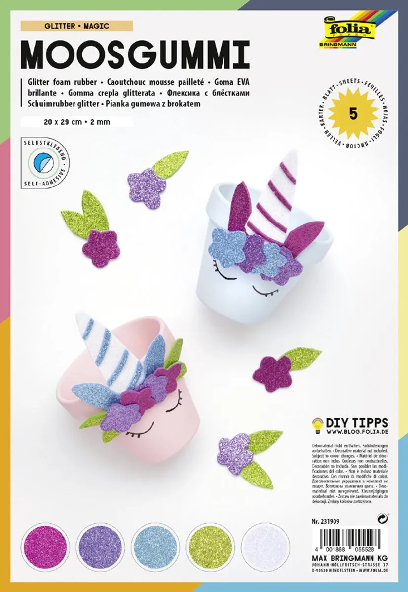 Folia Mosgummi Glitter
