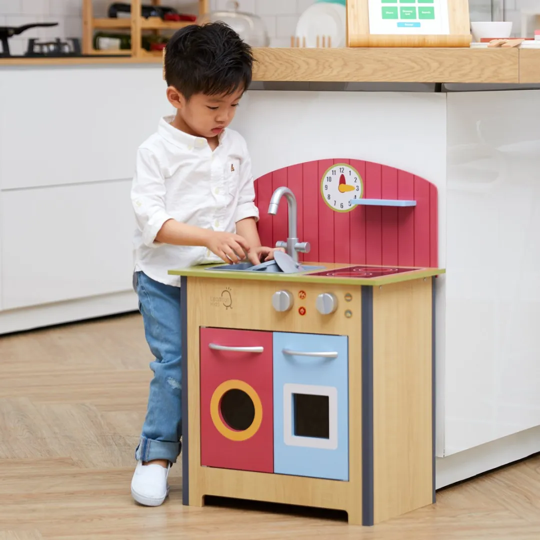 Teamson Kids Klassiek Houten Speelkeuken - Rood/Hout