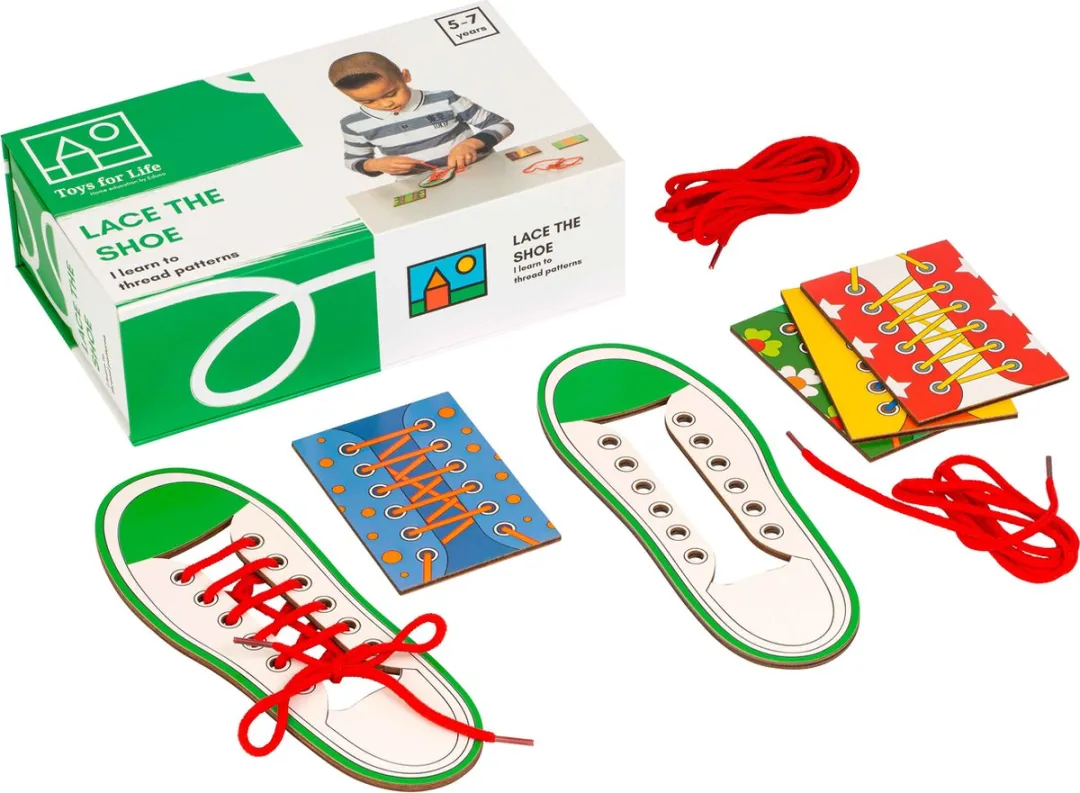 Toys for Life Rijg de veter Houten Speelgoed