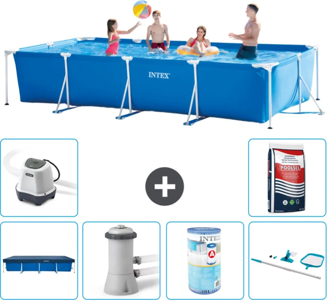 Intex Rechthoekig Frame Zwembad 450x220x84cm - Blauw - 28273NP