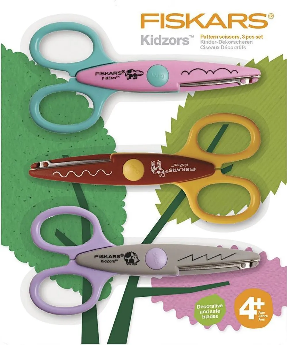 Fiskars Kidzors Kartelscharen - 3 Assorti Multi