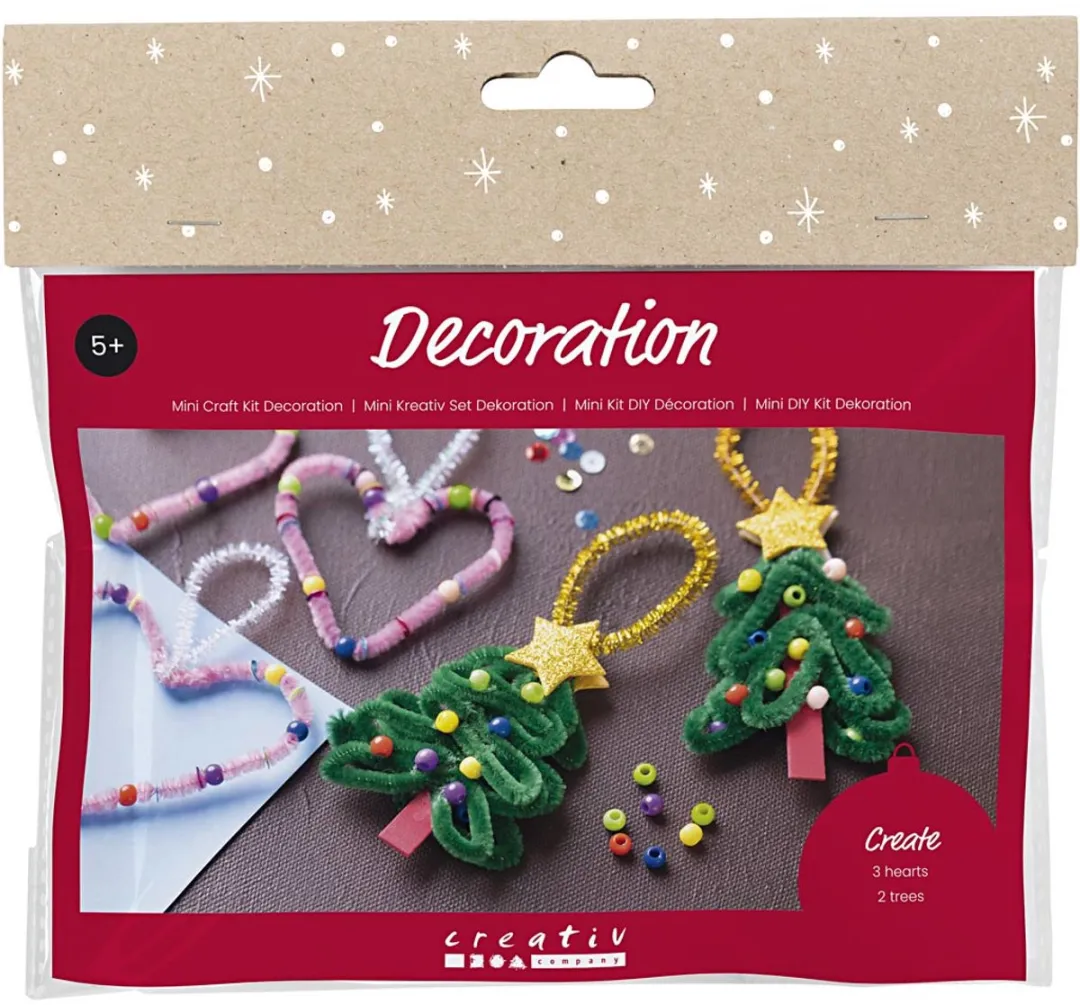 Creativ Company Kerstdecoratie Knutselset Hartjes & Bomen