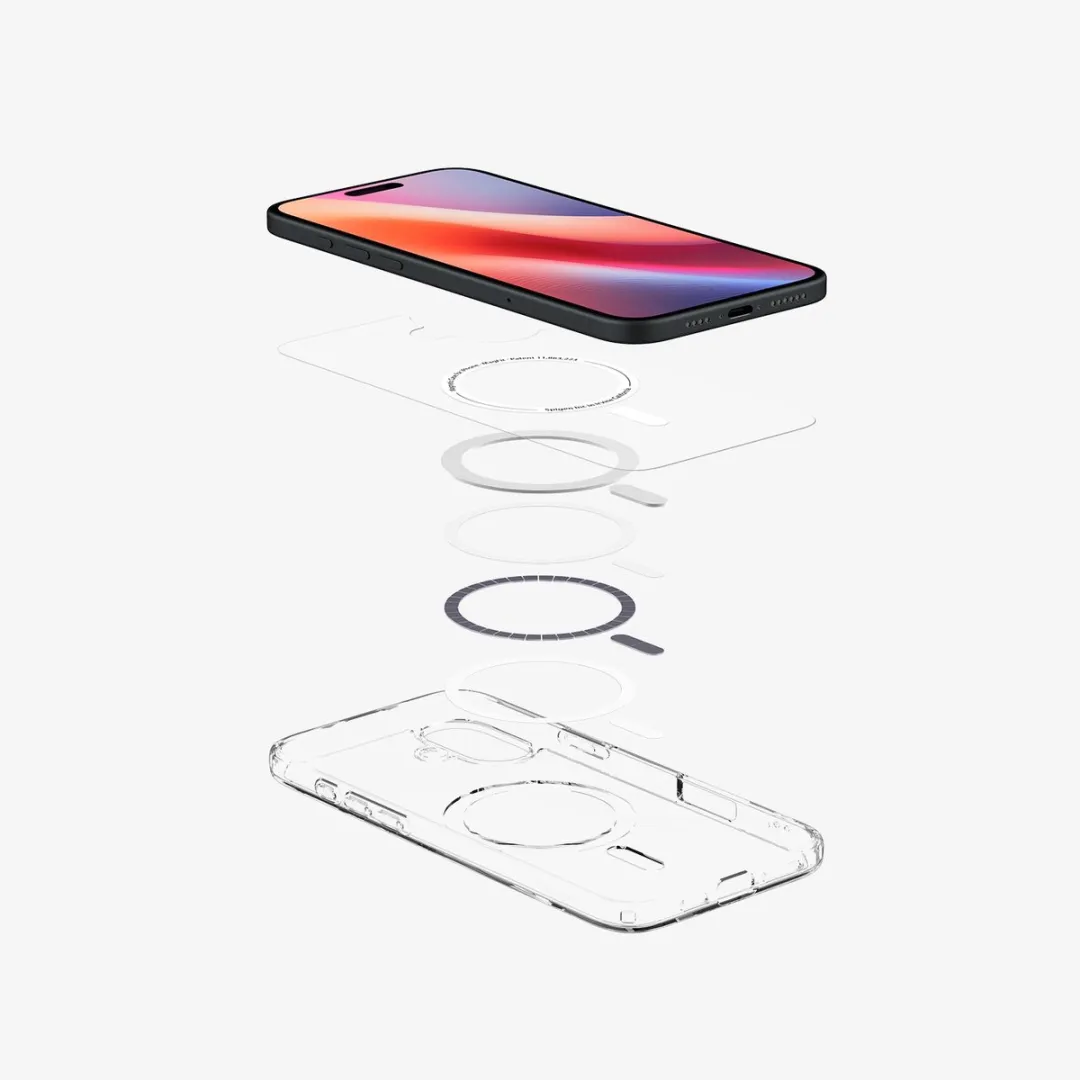 Spigen Crystal Hybrid MagFit Hoesje iPhone 16 Plus ACS08096 - Transparant Wit