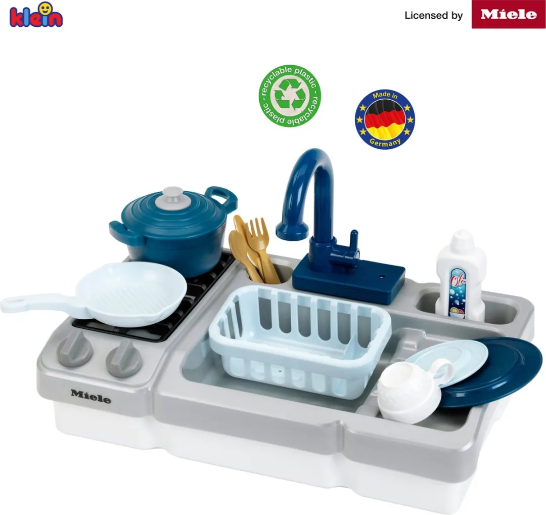 Klein Toys Miele Speelgoed Spoelbak Blauw Grijs