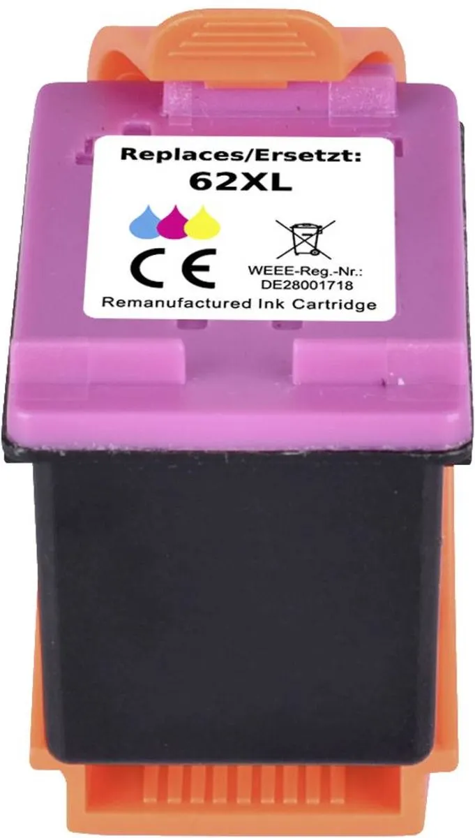Renkforce Inktcartridge RF-5679858 - Cyaan Magenta Geel - Vervangt HP 62XL