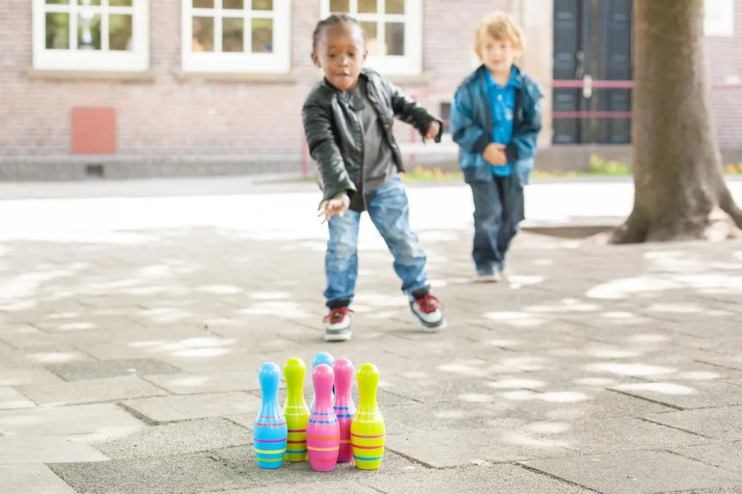BS Toys Skittles Bowling Kegelspel - 6 Kegels - Rood/Wit