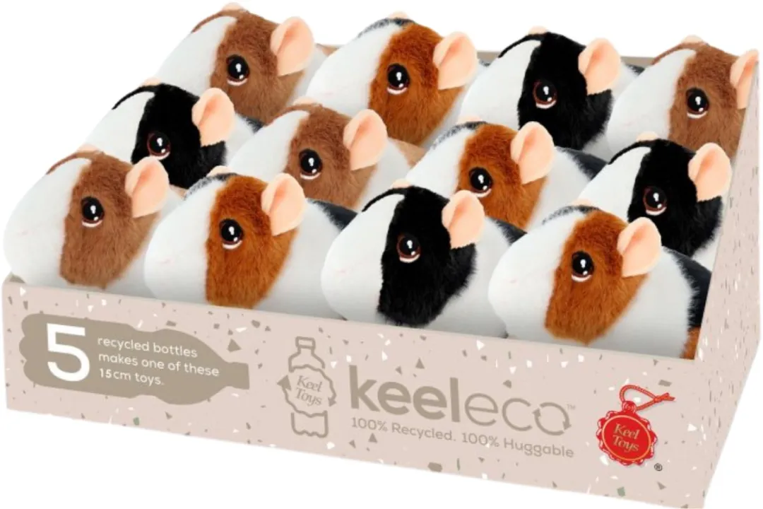 Keel Toys Pluche Cavia Eco Collectie - Zwart