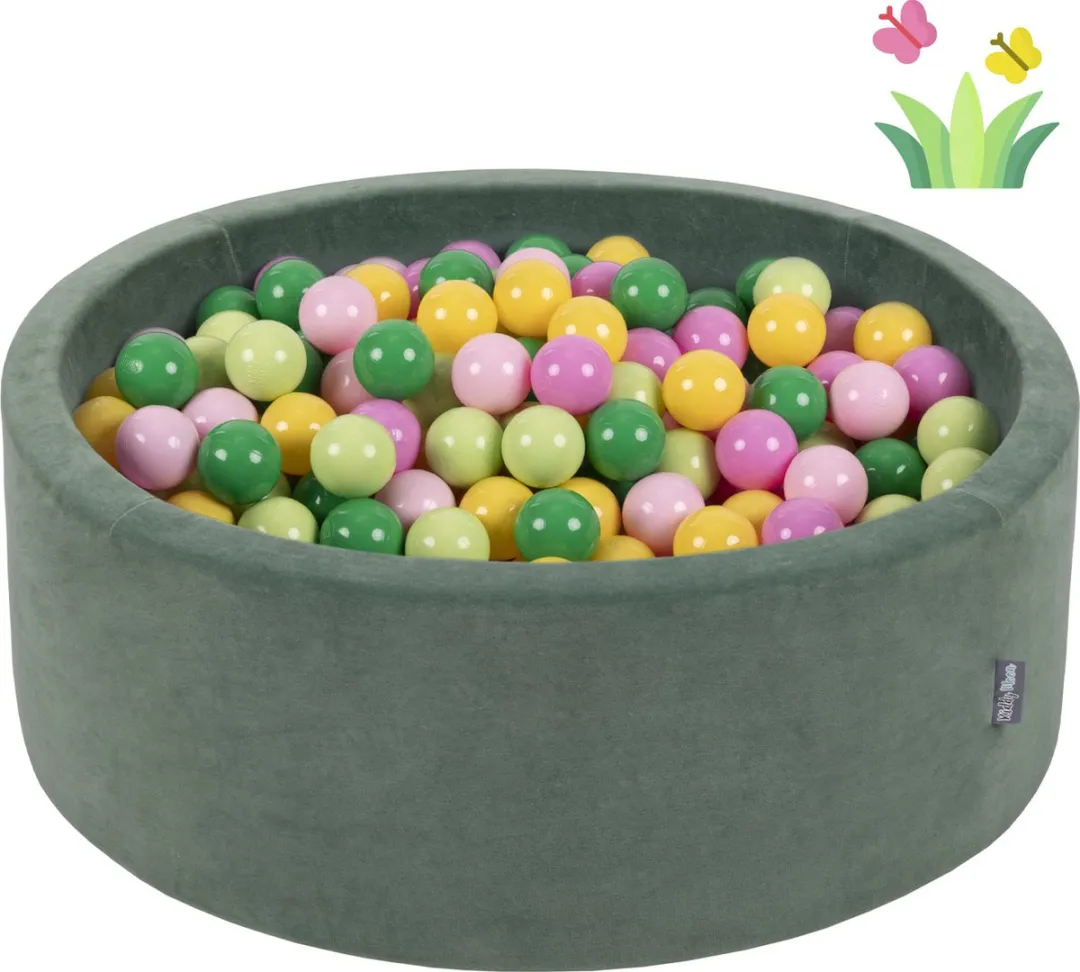 KiddyMoon Ballenbad 200 Ballen ∅7cm 90x30cm - Lente Kleuren