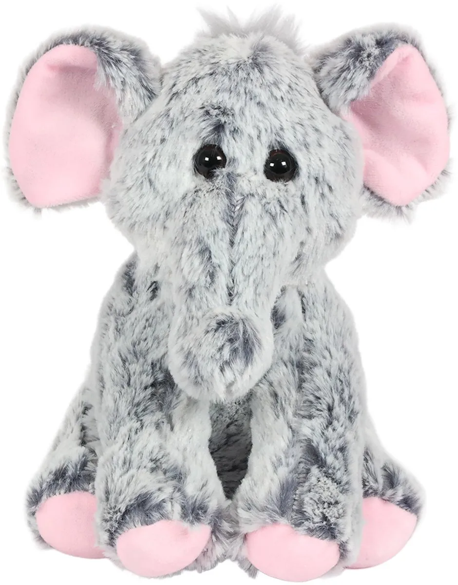 PIA Pluche Olifant Knuffel - 20 cm - Grijs