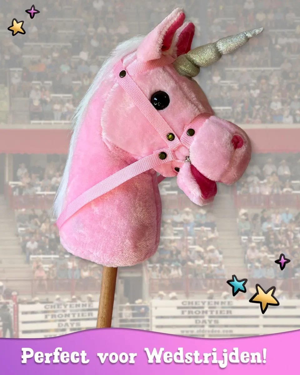Venditoy® Hobbyhorse Stok Paard - Eenhoorn Stokpaardje - Houten Speelgoed Peuter - Buitenspeelgoed - Unicorn Hobby Horse Spullen - schoencadeautjes sinterklaas - Destiny