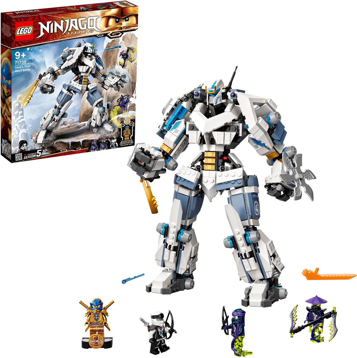 LEGO NINJAGO Legacy Zane’s Titanium Mecha Duel - 71738