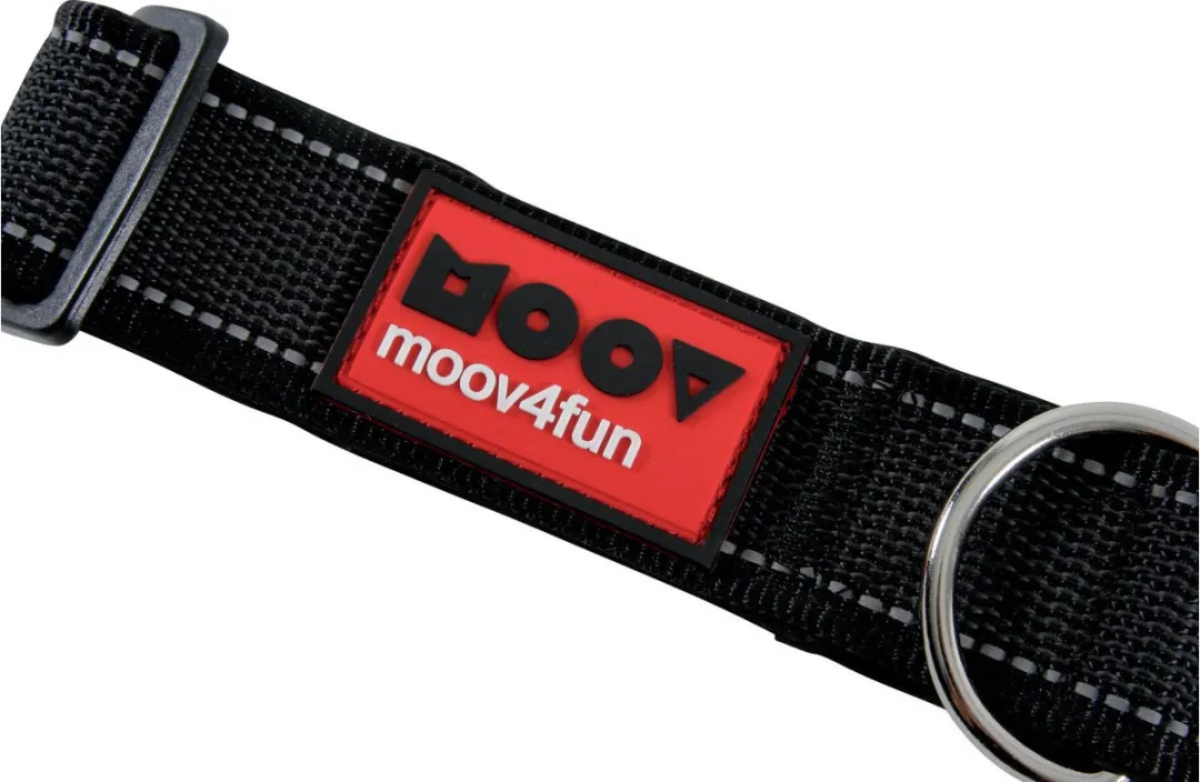 Zolux Moov Hondenhalsband - Zwart - Reflecterend - 25mm
