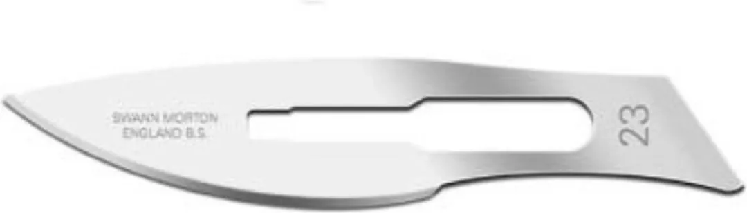 Swann Morton Skalpelmesjes No. 23 / 100 St. Swann Morton Niet Steriel RVS