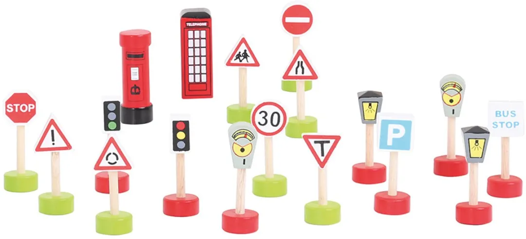 BIGJIGS Houten Verkeersborden BJT061