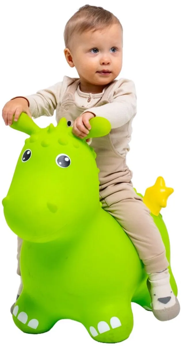 VTOYZ JUMPY Draak Skippybal 100kg - Groen - Inclusief Pomp