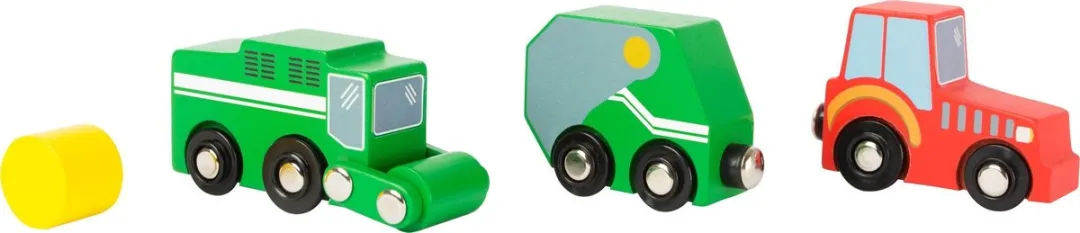 Small Foot Houten Landbouwvoertuigenset 4-delig - Multicolor