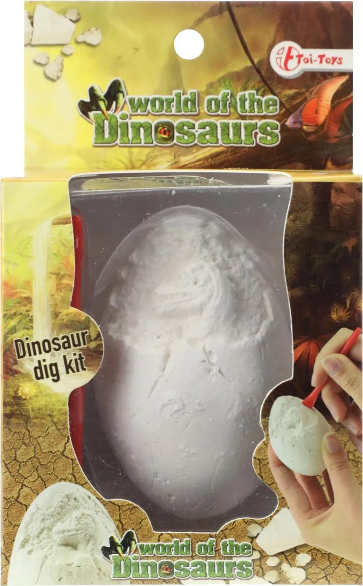 Toi-Toys World of Dinosaurs Uitgraafset - 1 Ei + 2 Gereedschappen