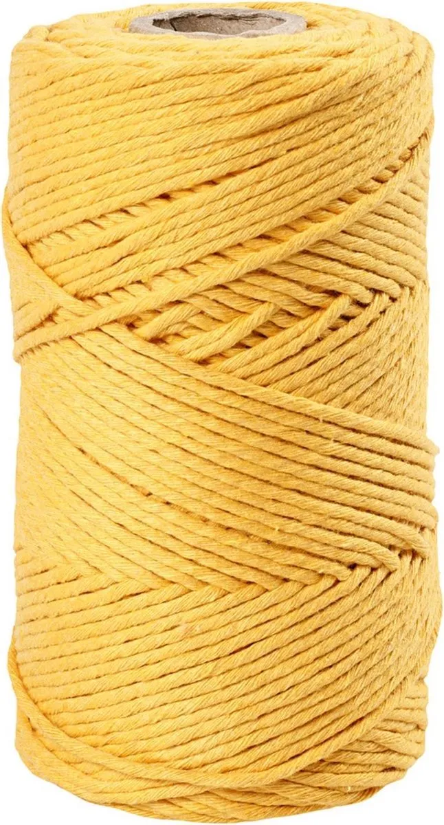 Creativ Company Macramékoord 2mm - 198m - Geel