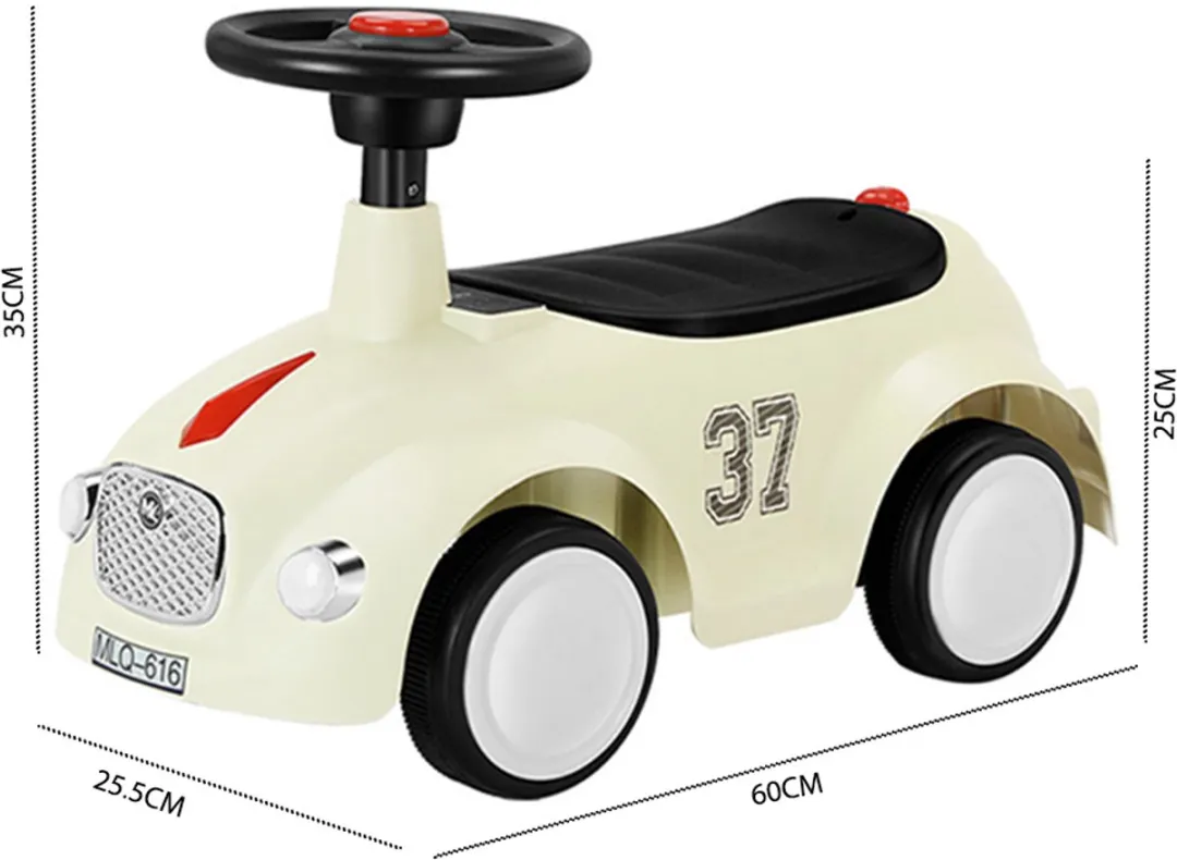 Toys Q-Toys TS-5188 Loopauto met toeter - 60 cm - Beige