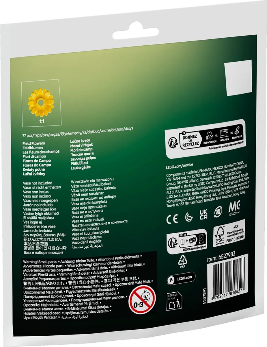 LEGO Botanicals Veldbloemen 30701 - 77 Stukken - Multicolor