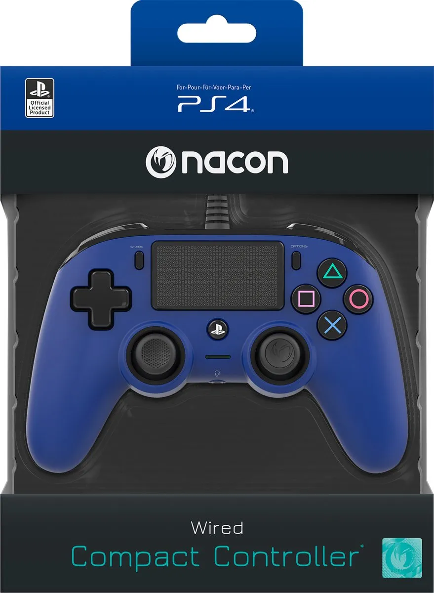 Nacon Compact Official Licensed Bedrade Controller - PS4 - Blauw