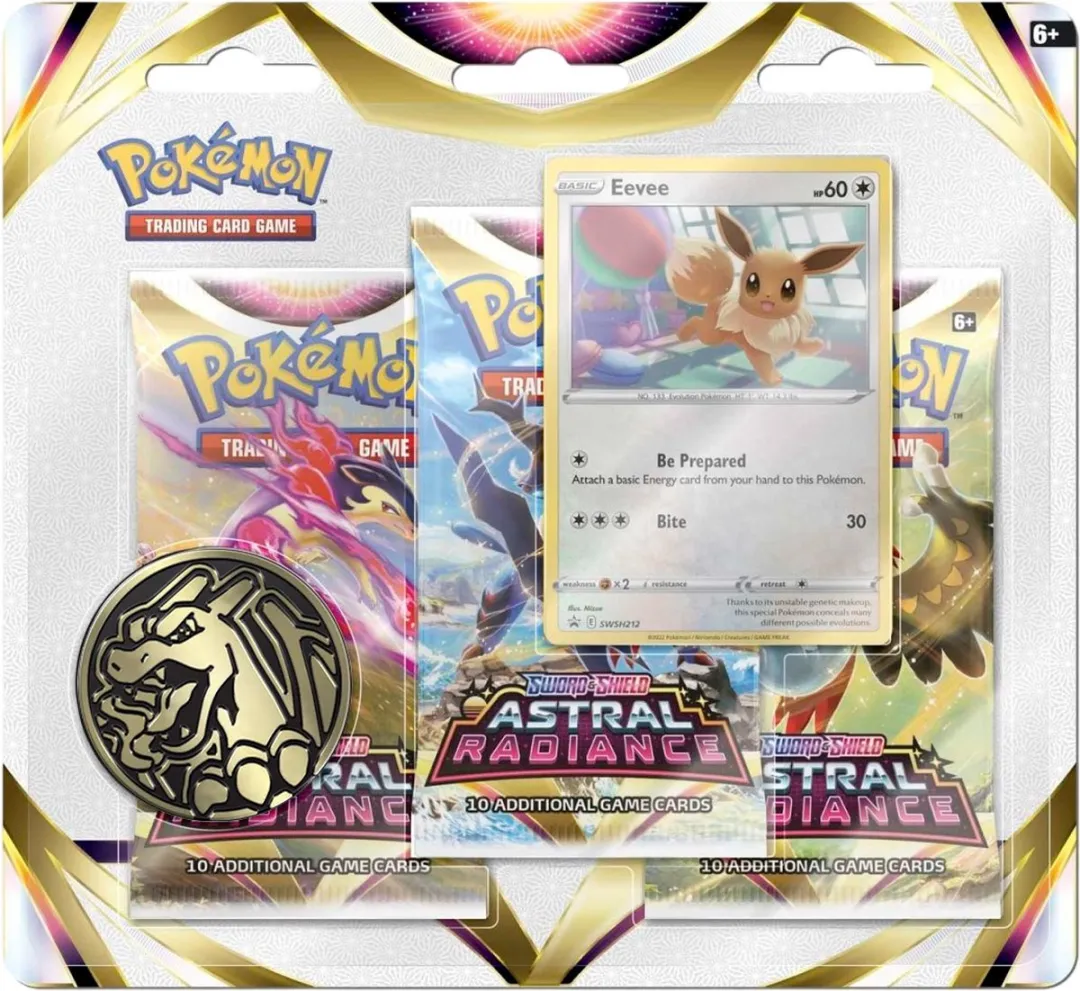 Pokémon TCG Sword & Shield Astral Radiance Eevee 3-Pack - afbeelding 5 van 6
