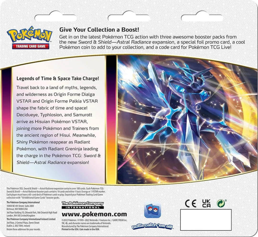 Pokémon TCG Sword & Shield Astral Radiance Eevee 3-Pack - afbeelding 2 van 6