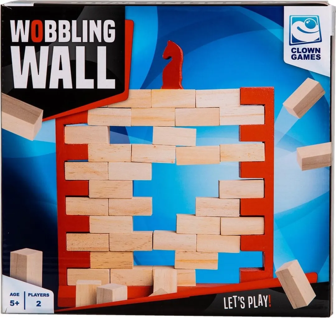 Clown Games Wobbling Wall - Paardfiguur & Houten Stenen - 2 Spelers