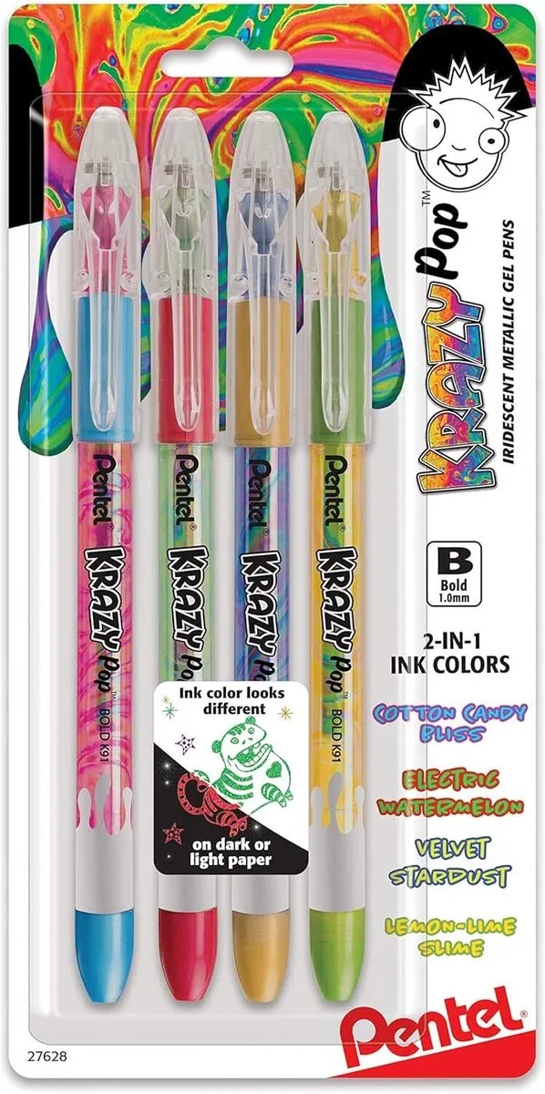Pentel Krazy Pop Iridescent Gelpennen 1mm
