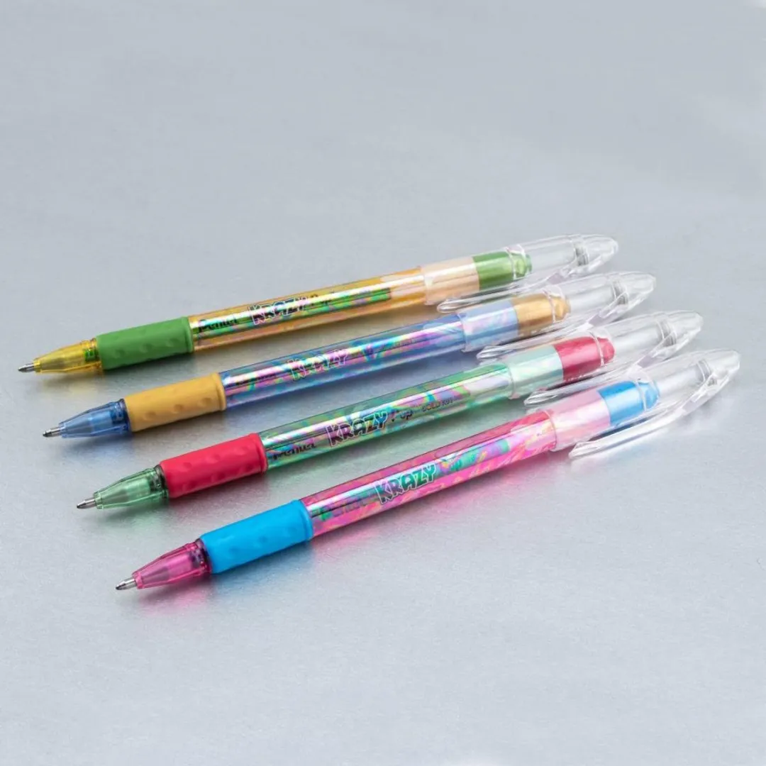 Pentel Krazy Pop Iridescent Gelpennen 1mm - 4 Stuks