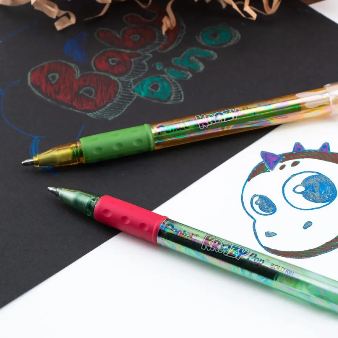 Pentel Krazy Pop Iridescent Gelpennen 1mm - 4 Stuks