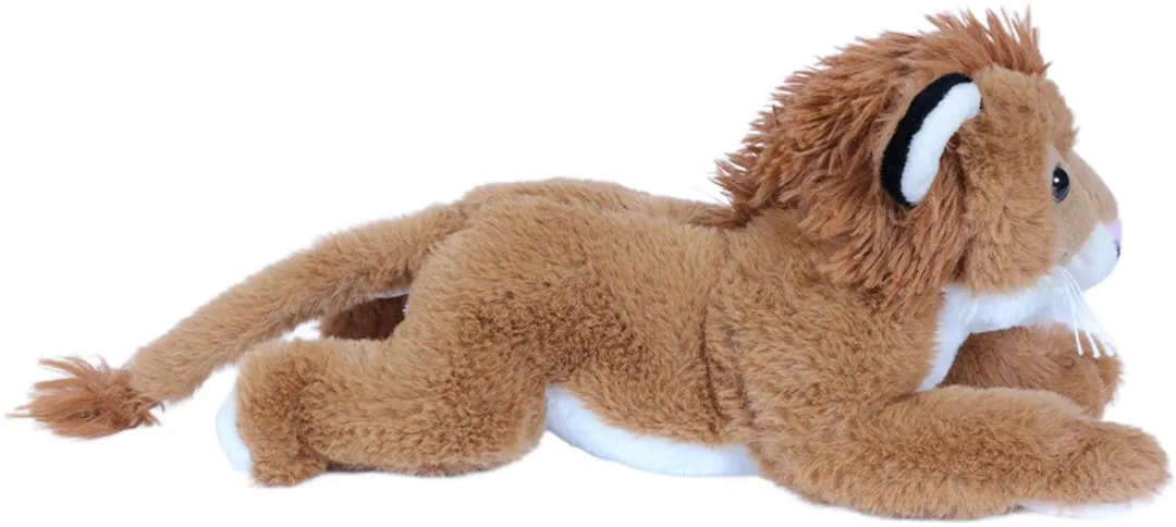 PIA Pluche Leeuw Knuffel - 30 cm - Oranjebruin/Wit/Zwart