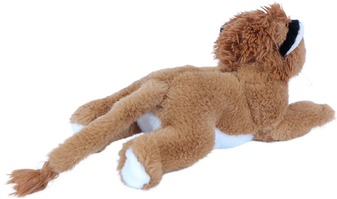 PIA Pluche Leeuw Knuffel - 30 cm - Oranjebruin/Wit/Zwart