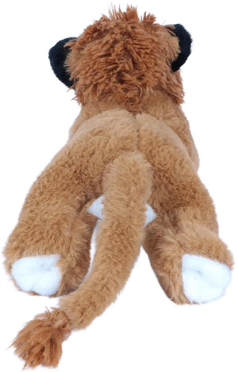 PIA Pluche Leeuw Knuffel - 30 cm - Oranjebruin/Wit/Zwart
