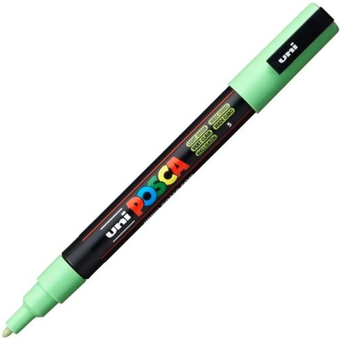 Posca PC-3M Fine Tip Verfstiften - Lichtgroen - 6 Stuks