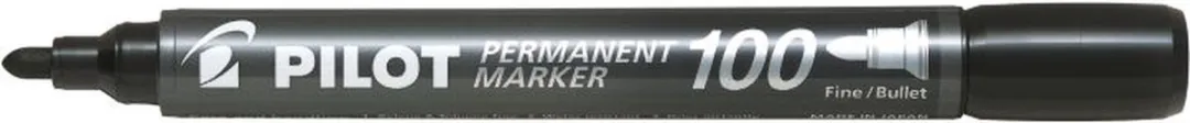 Pilot SCA-100 Viltstift - Zwart - 20 Stuks