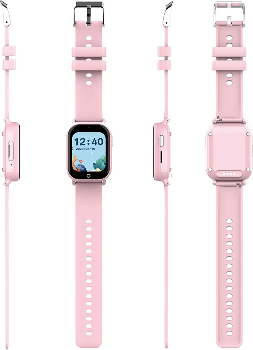 GPSHorlogeKids© - smartwatch kinderen - GPS horloge kind – kleinste model 2025 – kinder smartwatch - 4G videobellen - spatwaterdicht - SOS alarm - incl. SIM - PAX Roze