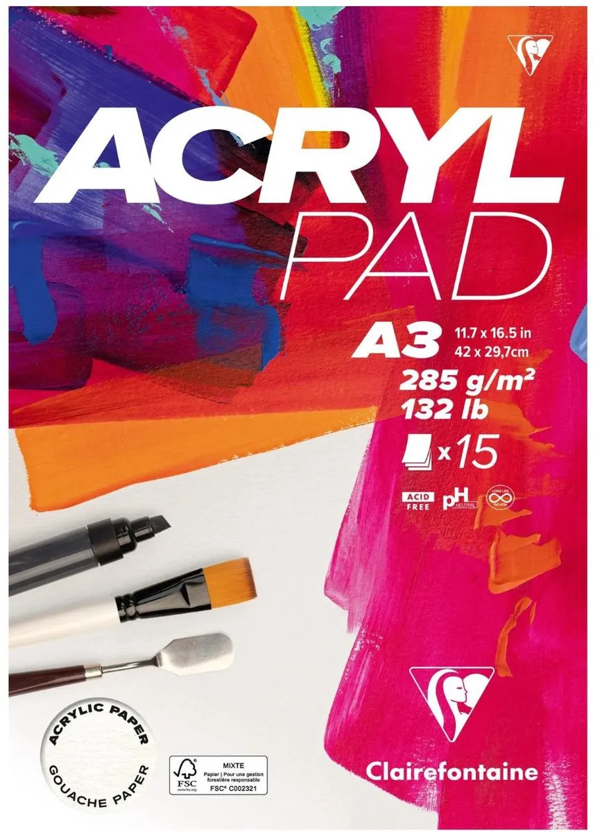 Clairefontaine Acrylpapier A3 285g