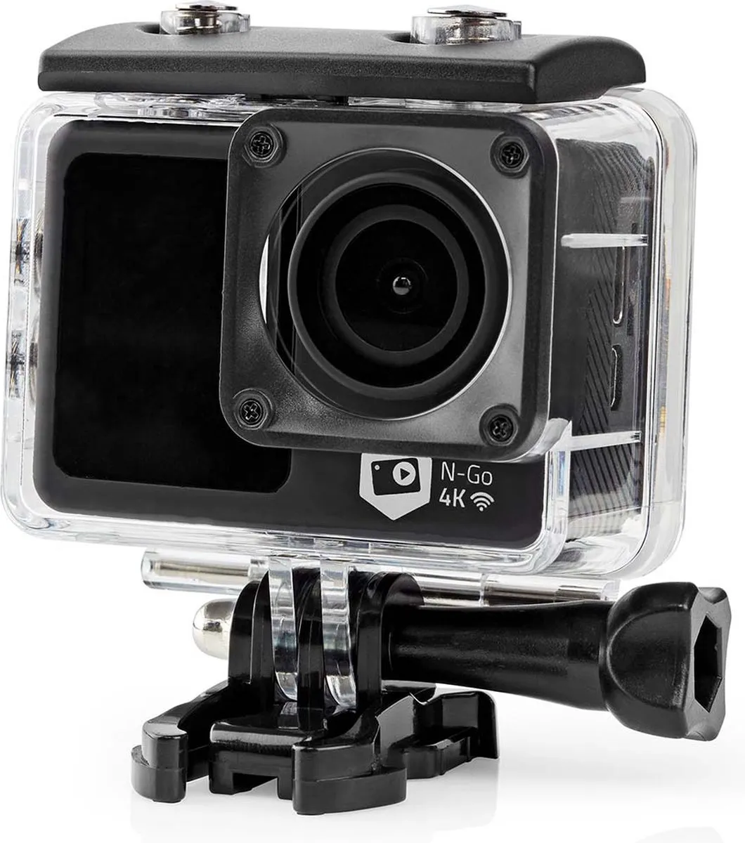 Nedis ACAM51BK Action Camera 4K - 12MP - Dual Screen - 30m Waterdicht - Zwart