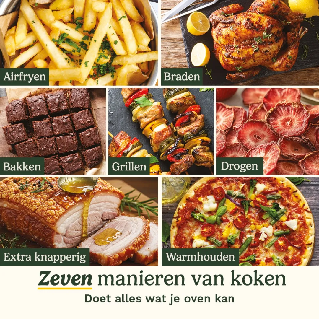 Cuisinart - Compact Max AFS80BL Airfryer - Heteluchtfriteuse XXL 7,6 L 2000W - Tot 8 porties - 7 programma's - PFAS-vrij keramisch - Zwart