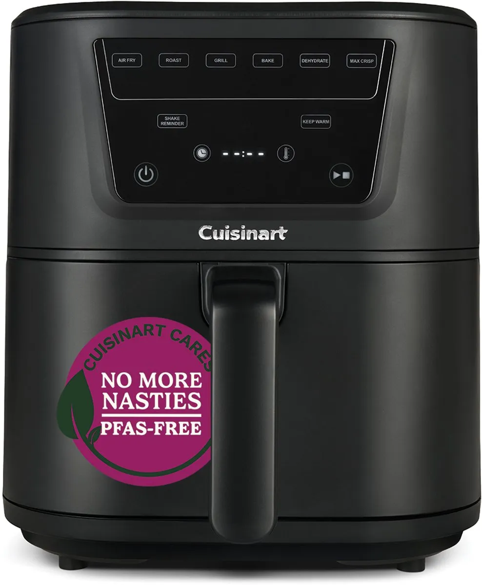 Cuisinart - Compact Max AFS80BL Airfryer - Heteluchtfriteuse XXL 7,6 L 2000W - Tot 8 porties - 7 programma's - PFAS-vrij keramisch - Zwart