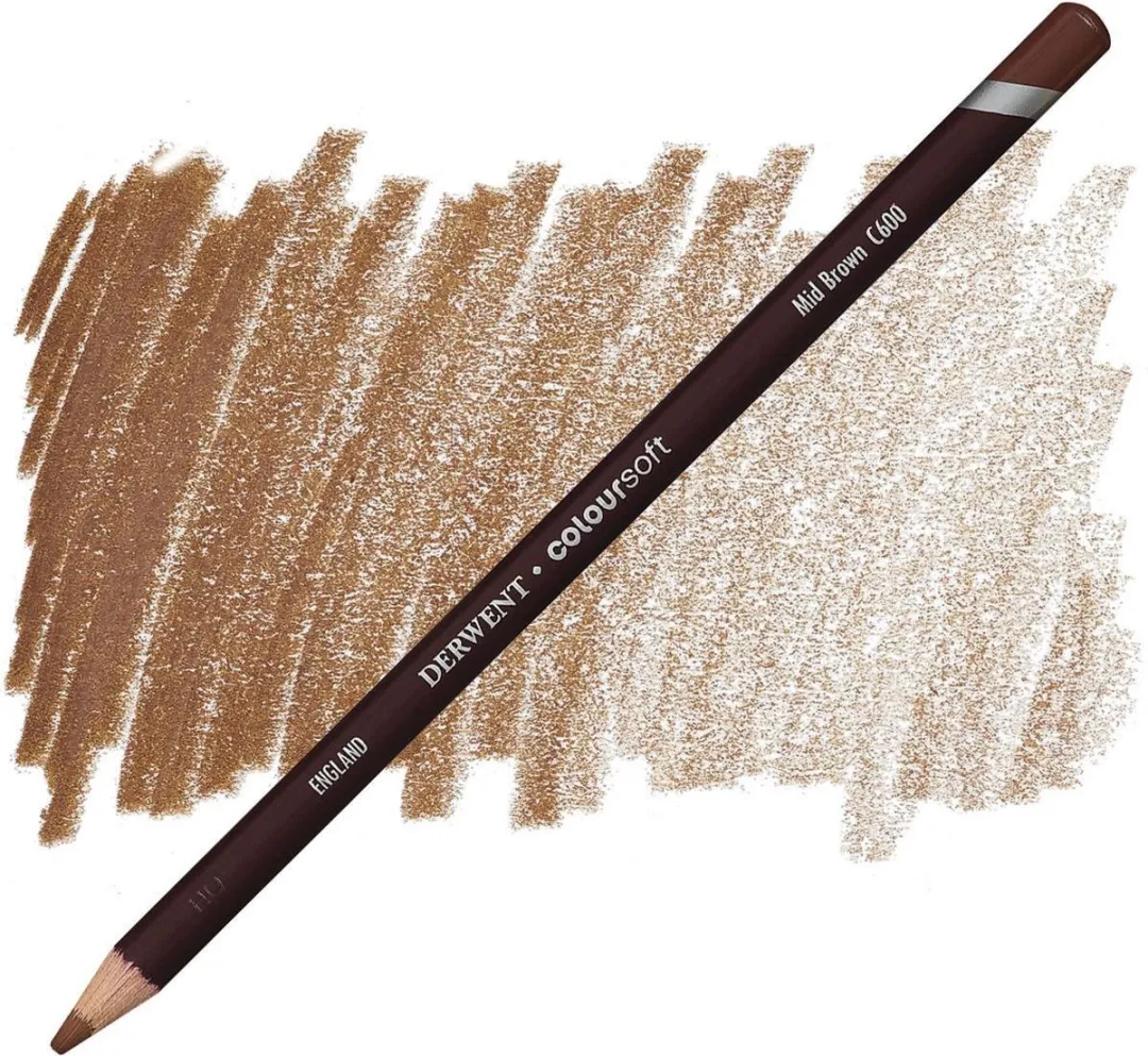 Derwent Coloursoft Potlood Mid Brown C600