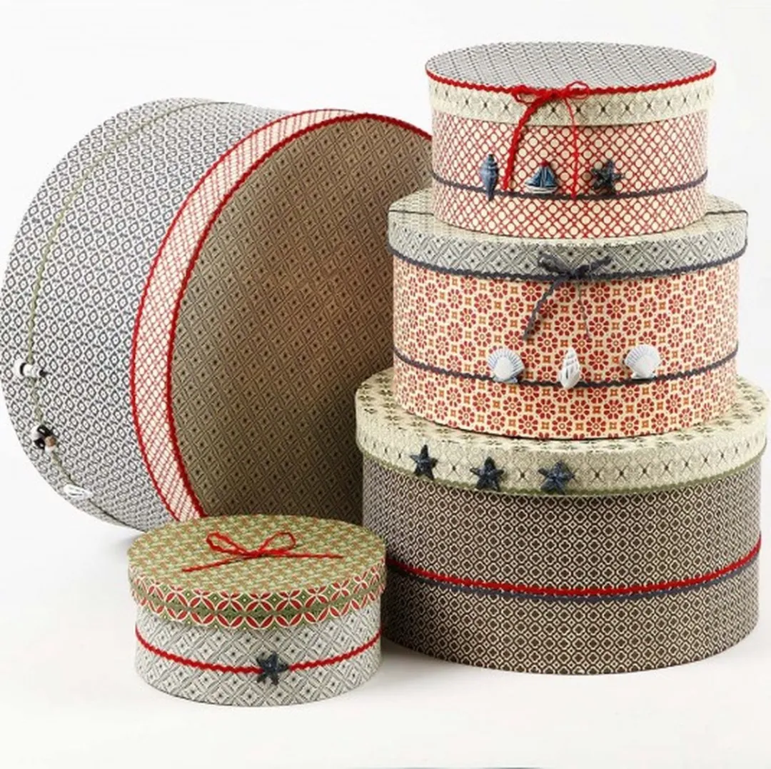 Creativ Company Ronde Hoedendozen - 5 Stuks - Bruin