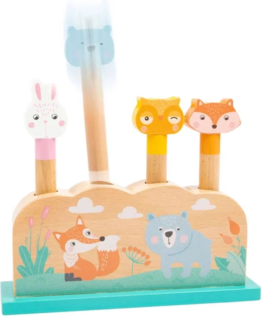 Small Foot Houten Motoriek Vorm Insteekspel Bosdieren - 5-delig - Multicolor
